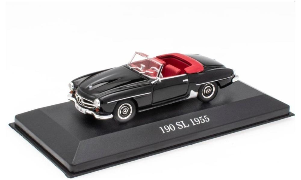 Mercedes Benz 190 SL 1955 in black 1:43 scale model from Atlas Editions