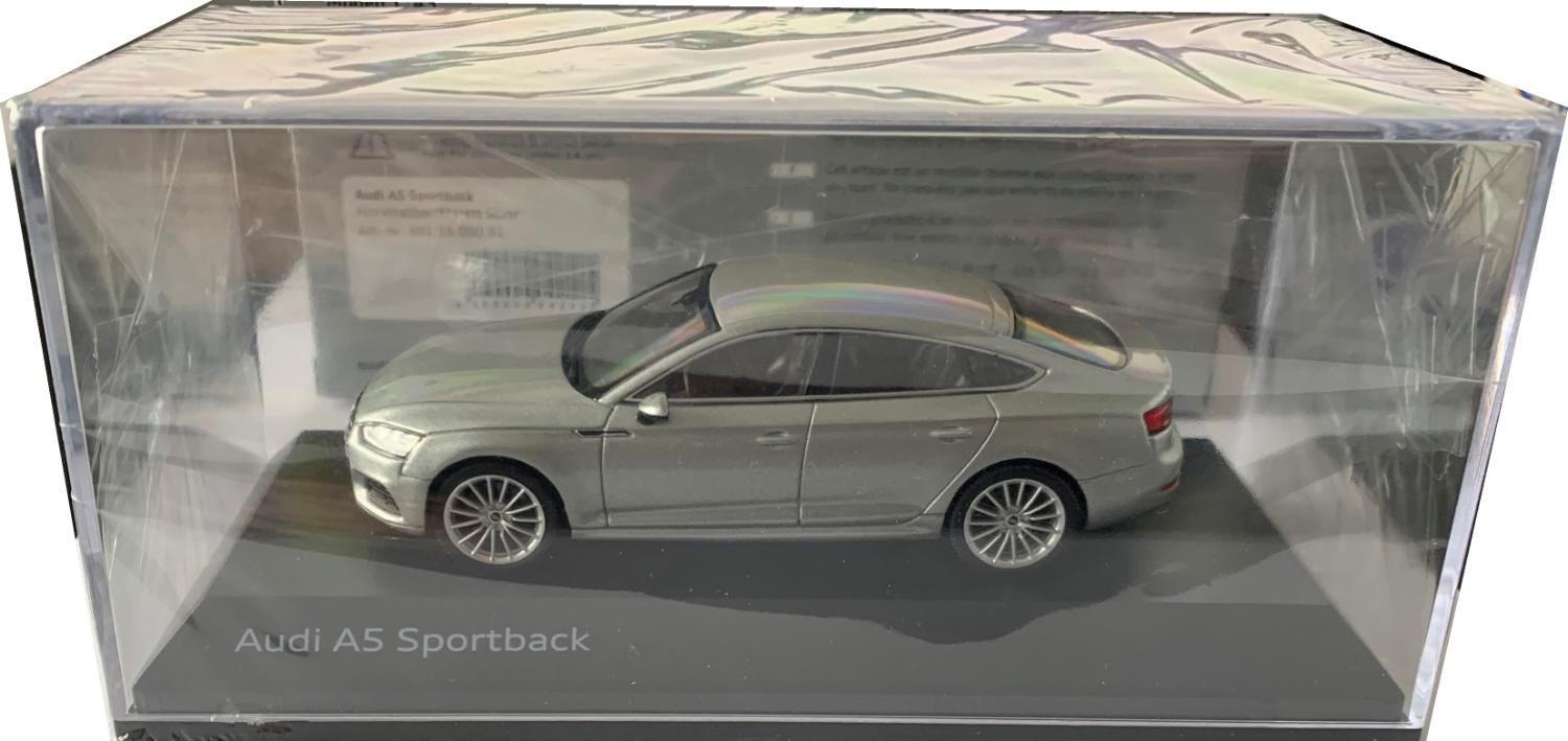 Audi A5 Sportback in florett silver 1:43 scale model from Audi Collection, Spark