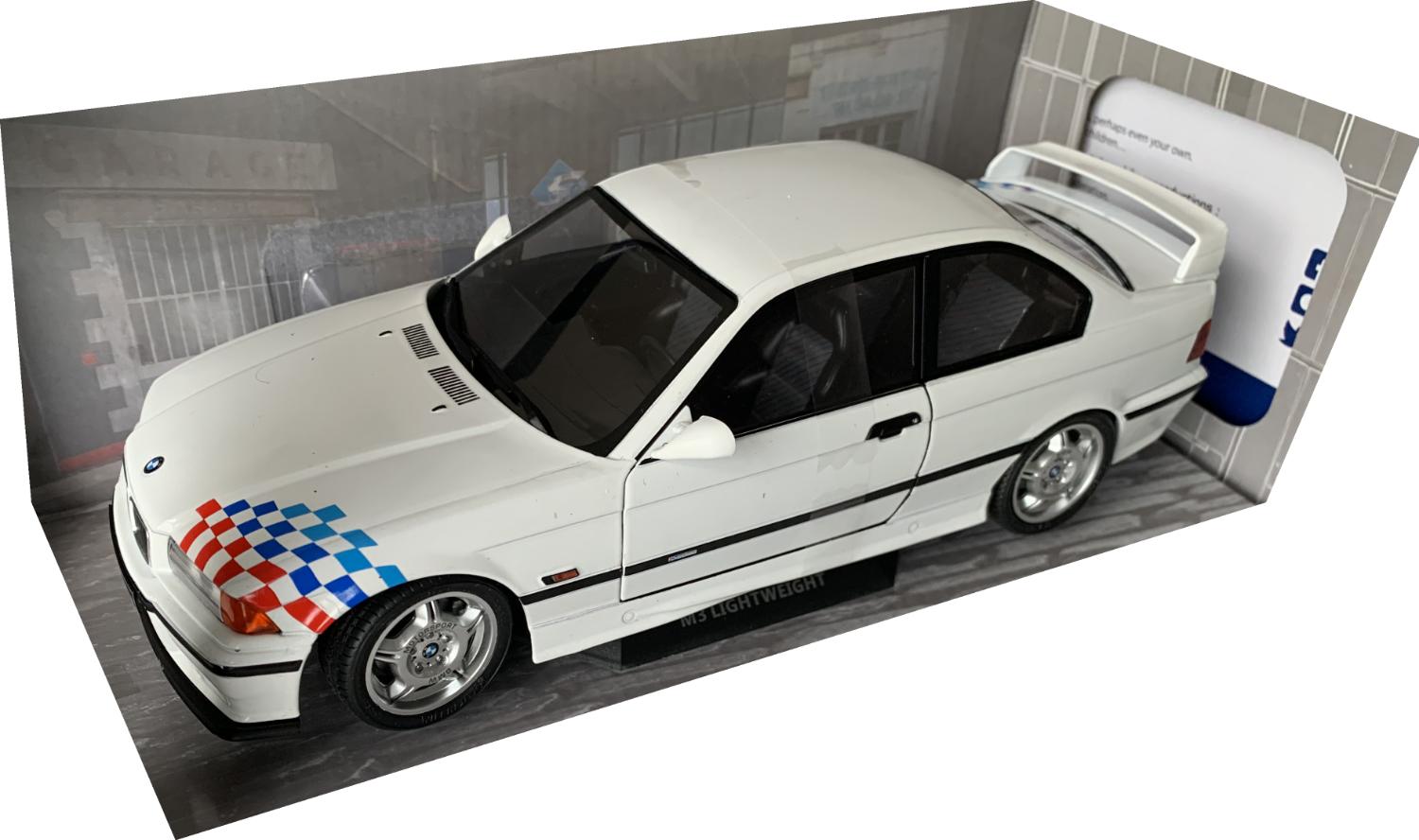 An excellent scale model of the BMW E36 Coupe M3 Lightweight with high level of detail throughout, all authentically recreated