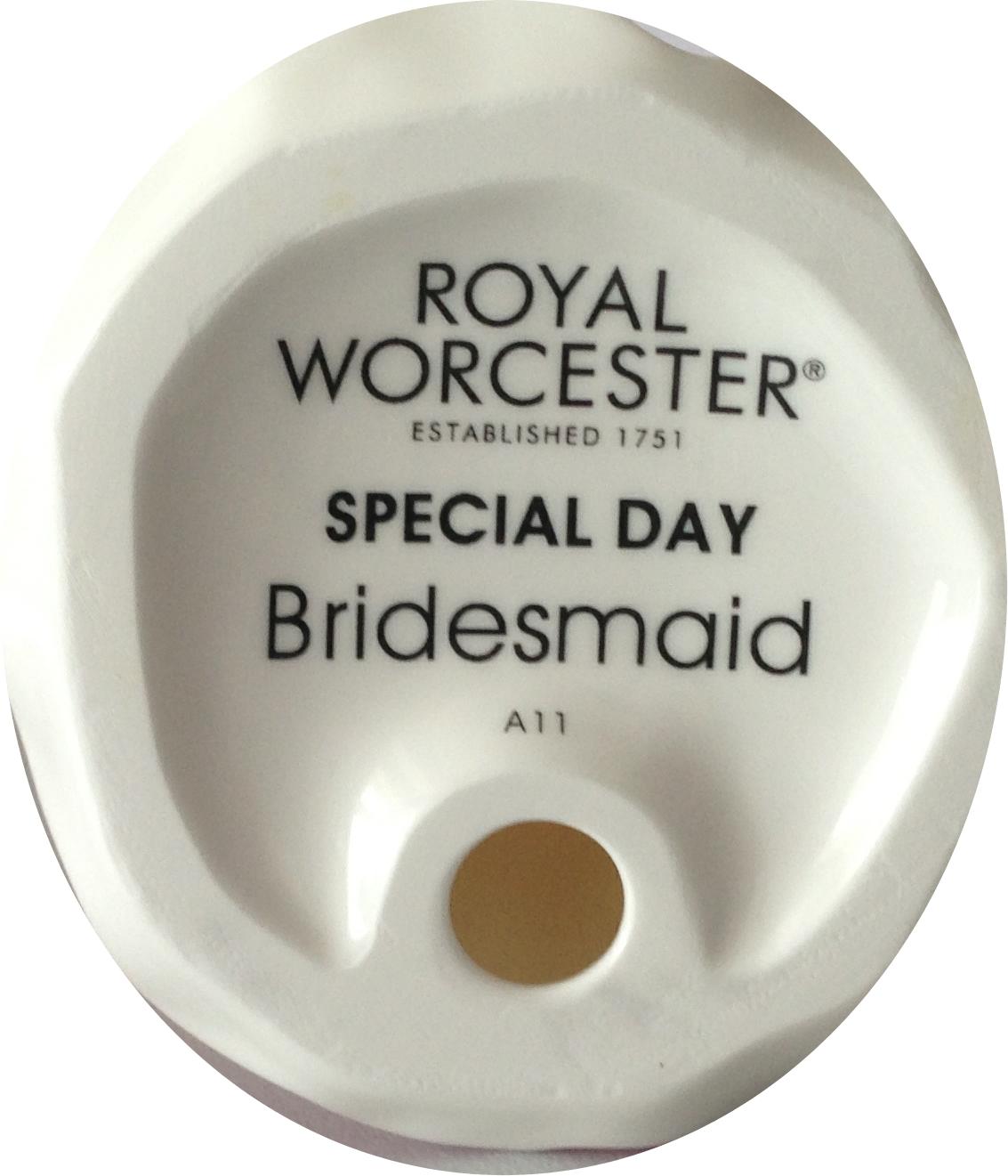 Royal Worcester Special Day Bridesmaid  bone china figurine 17cm tall