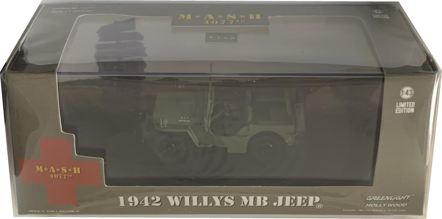 Mash 1942 Willys MB Jeep in green 1:43 scale model from Greenlight, limited edition model