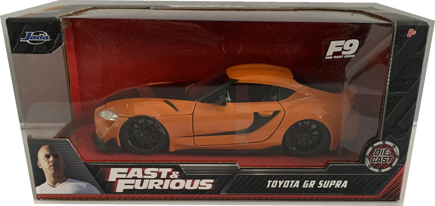 An excellent reproduction of the Toyota GR Supra with high level of detail throughout, all authentically recreated.  Model is presented in a window display box in Fast and Furious themed boxed packaging.