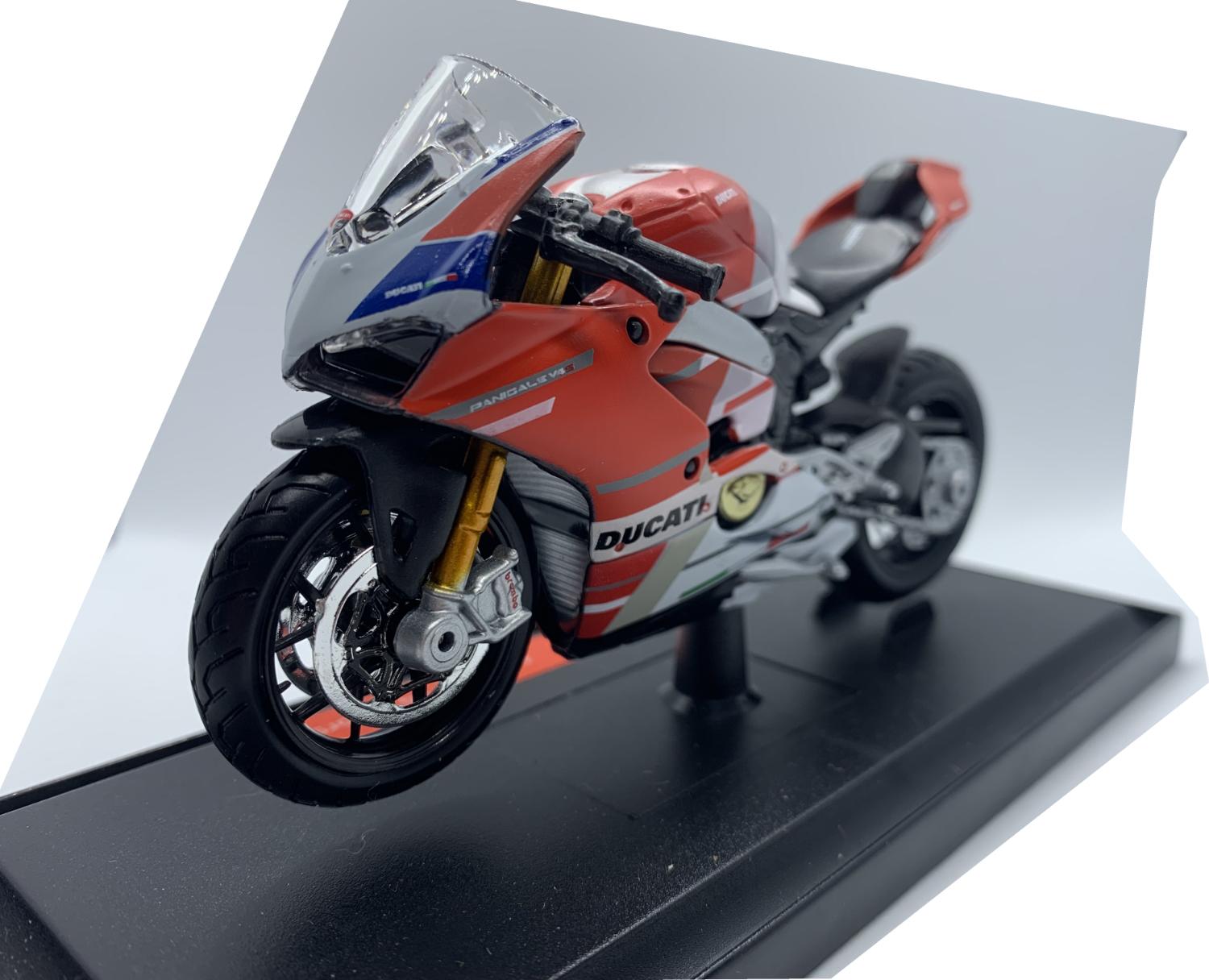 Ducati Panigale V4 S Corse in red, white and grey 1:18 scale model from Maisto
