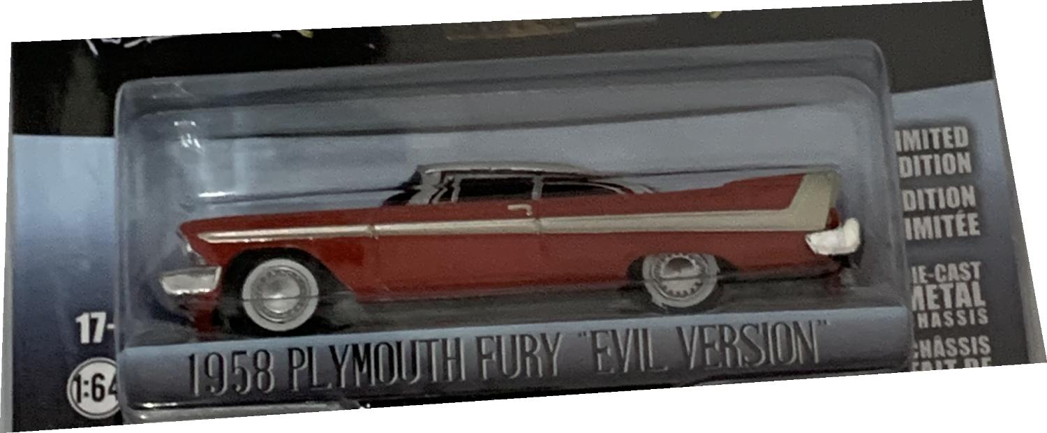 The model shown here is an accurate replica of the Plymouth Fury Evil Version decorated in red with white roof, blacked out windows, white walled tyres and working wheels