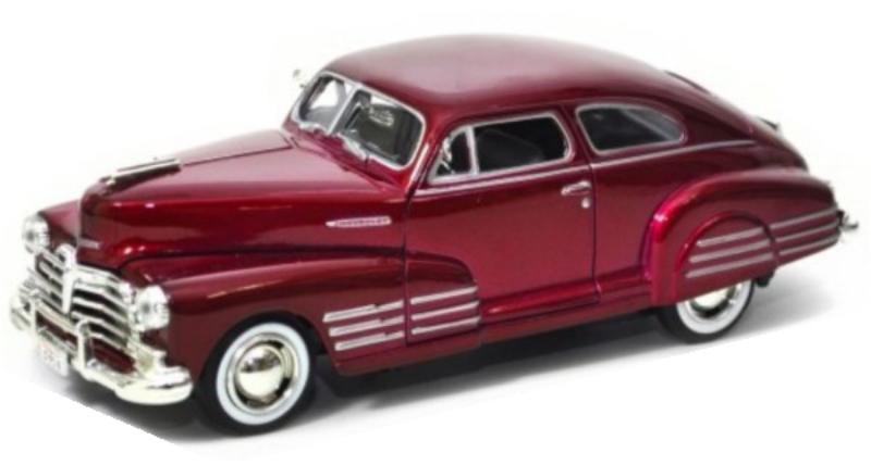 Chevrolet Aerosedan Fleetline 1948 in red 1:24 scale model from Motormax