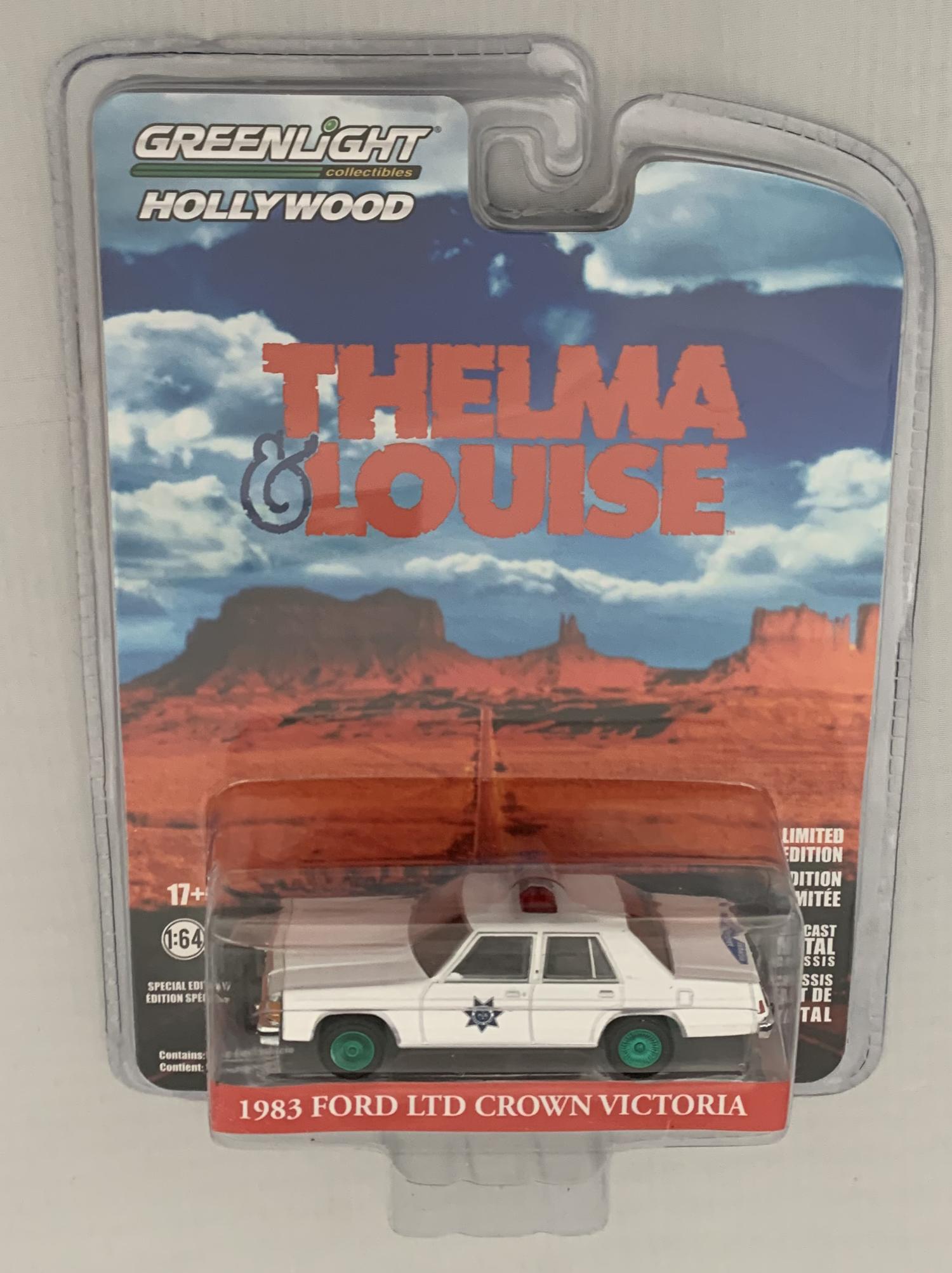 Thelma & Louise 1983 Ford Ltd Crown Victoria in white 1:64 scale model from Greenlight, Green Machine, limited edition