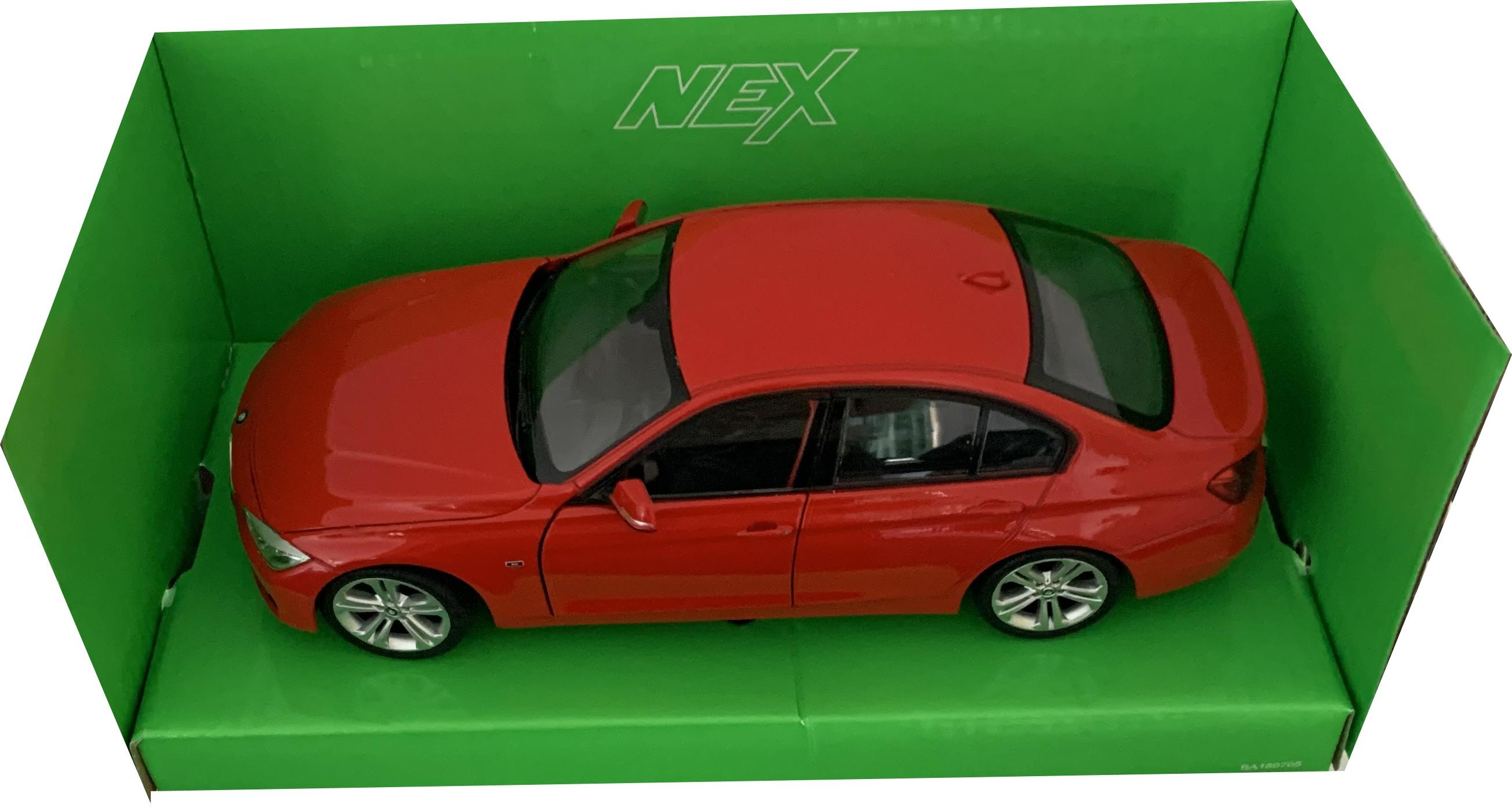 The model is  presented in a window display box, the car is approx. 19 cm long and the presentation box is 23 cm long