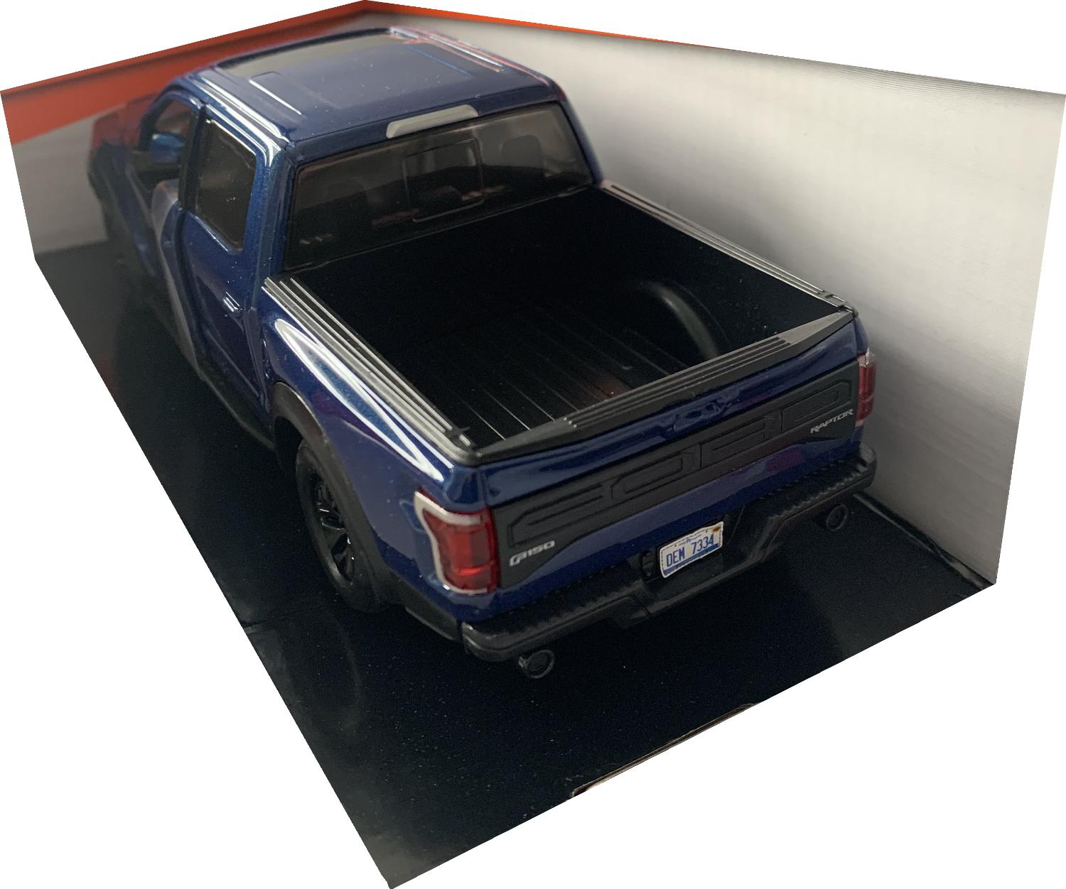 BLUE 2017 FORD RAPTOR Diecast Model Car By Maisto New 1:24 W/B SPECIAL TRUCKS EDITION 