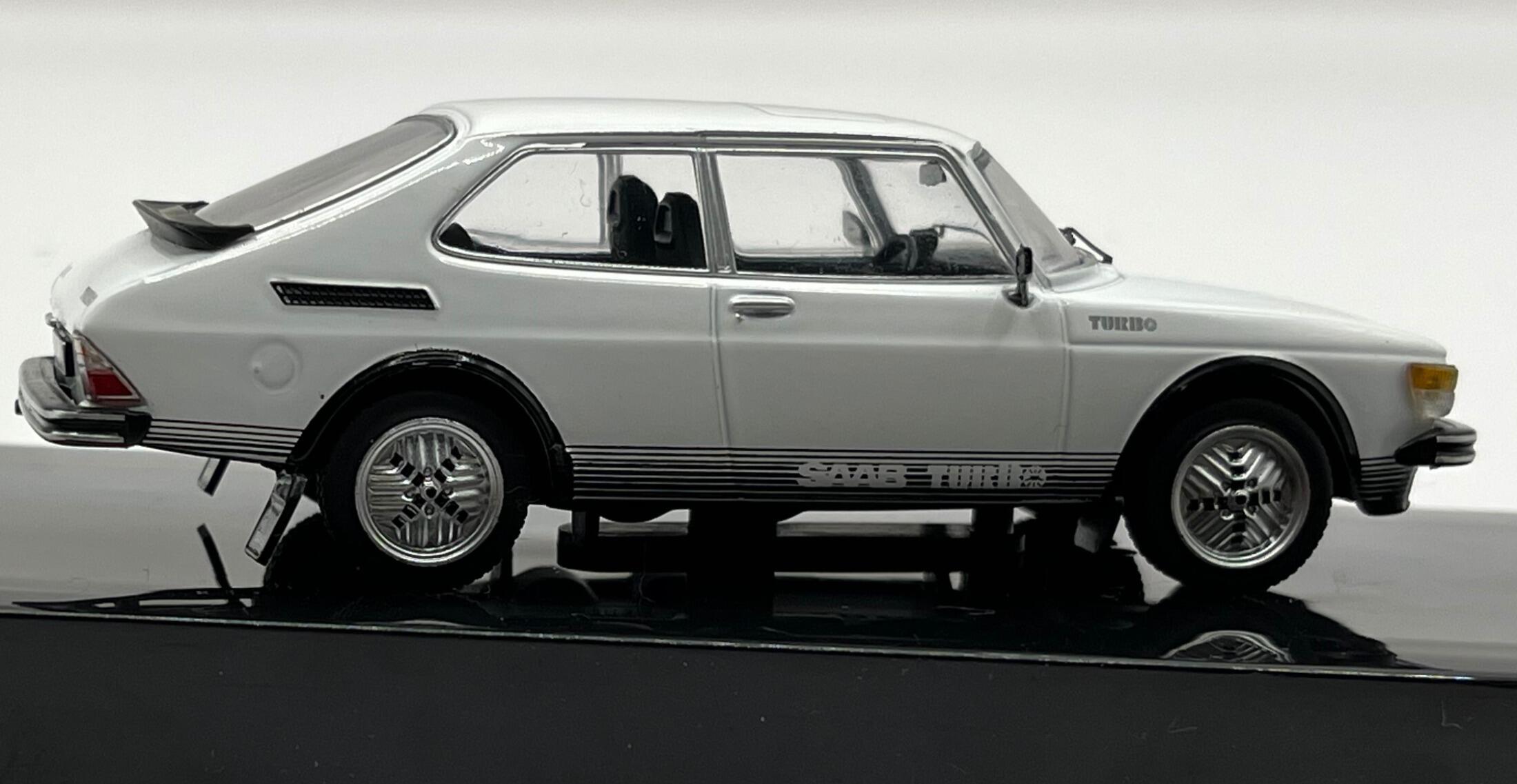 Saab 99 Turbo Coupe 1977 In White, 1:43 Scale Diecast Classic Car Model ...