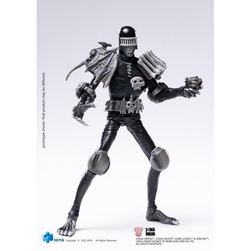 Judge Death  1:18  scale, black and white action figure from  judge dredd, made by Hiya, HEMJ0201