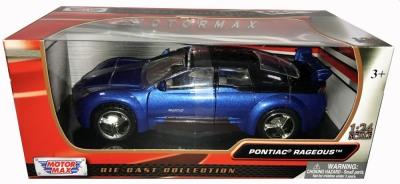 Pontiac Rageous in metallic blue, 1:24 scale diecastmodel from Motormax, MMX73258B
