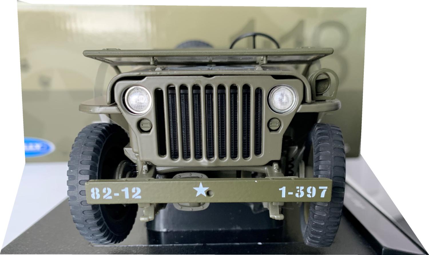 Willys MB USA Military Jeep Open 1941 in green 1:18 scale model from Welly