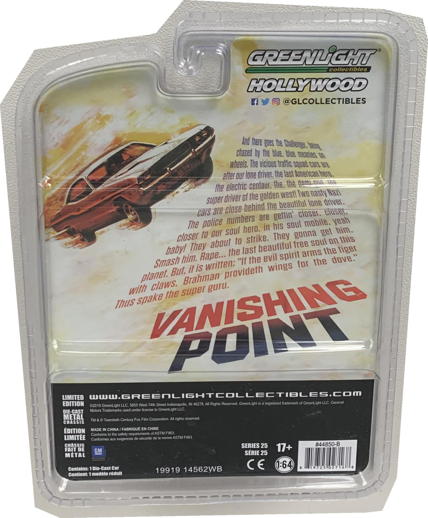 Vanishing Point 1970 Chevrolet Chevelle in metallic green 1:64 scale model from Greenlight , limited edition model