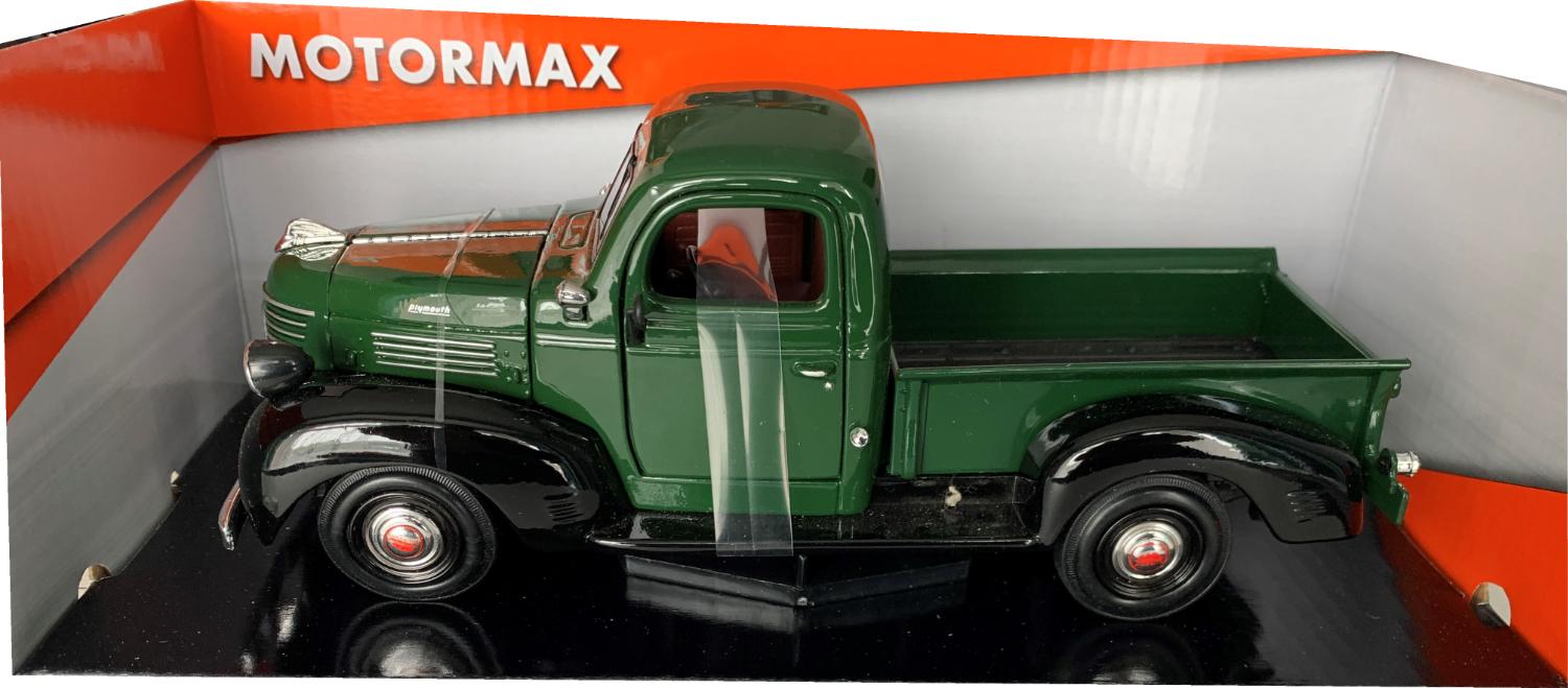Plymouth Pickup 1941 in green / black 1:24 scale model from Motormax