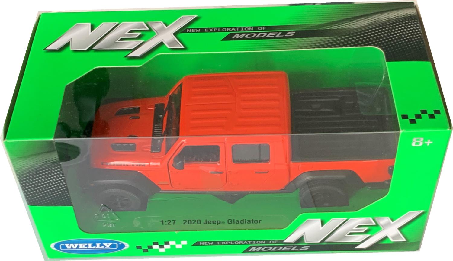 Jeep Gladiator 2020 in red / orange 1:27 scale model from Welly