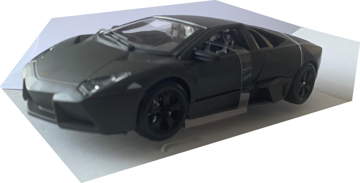 Lamborghini Reventon 2007 in matt dark grey 1:24 scale model from Bburago