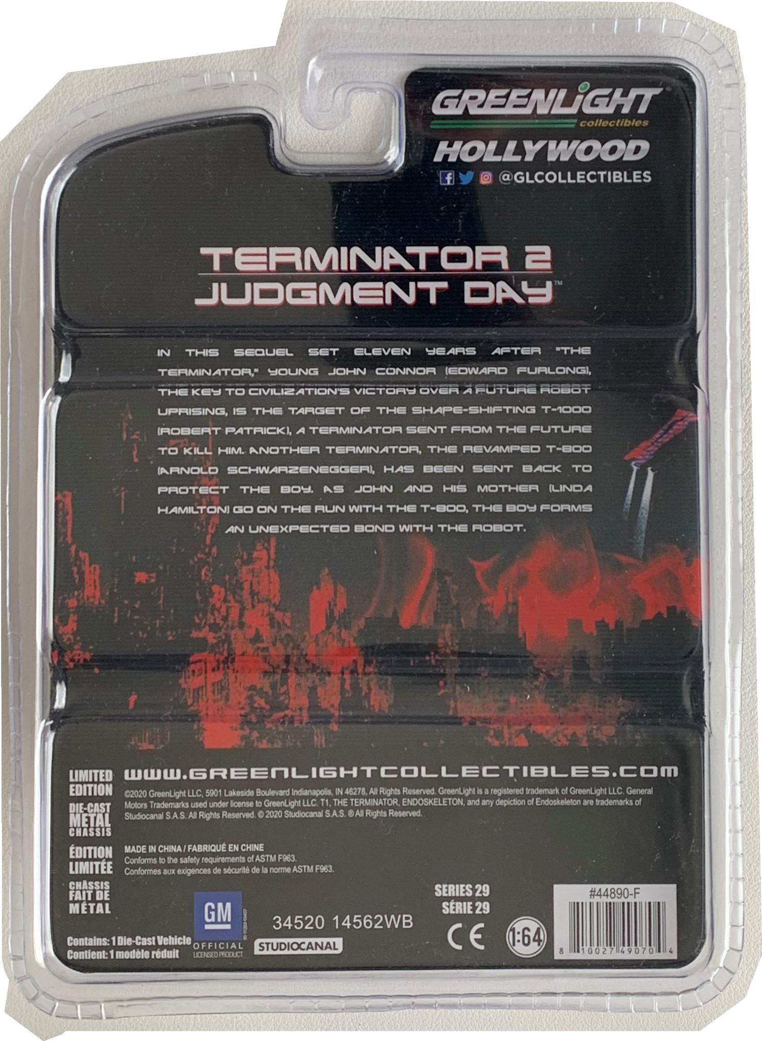 Terminator 2 Judgment Day 1987 Chevrolet Caprice police car 1:64 scale model from Greenlight Hollywood, limited edition model
