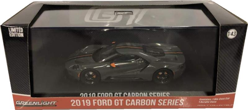 Ford GT Carbon Series 2019 with orange accent 2019 1:43 scale model from Greenlight collectibles, limited edition model