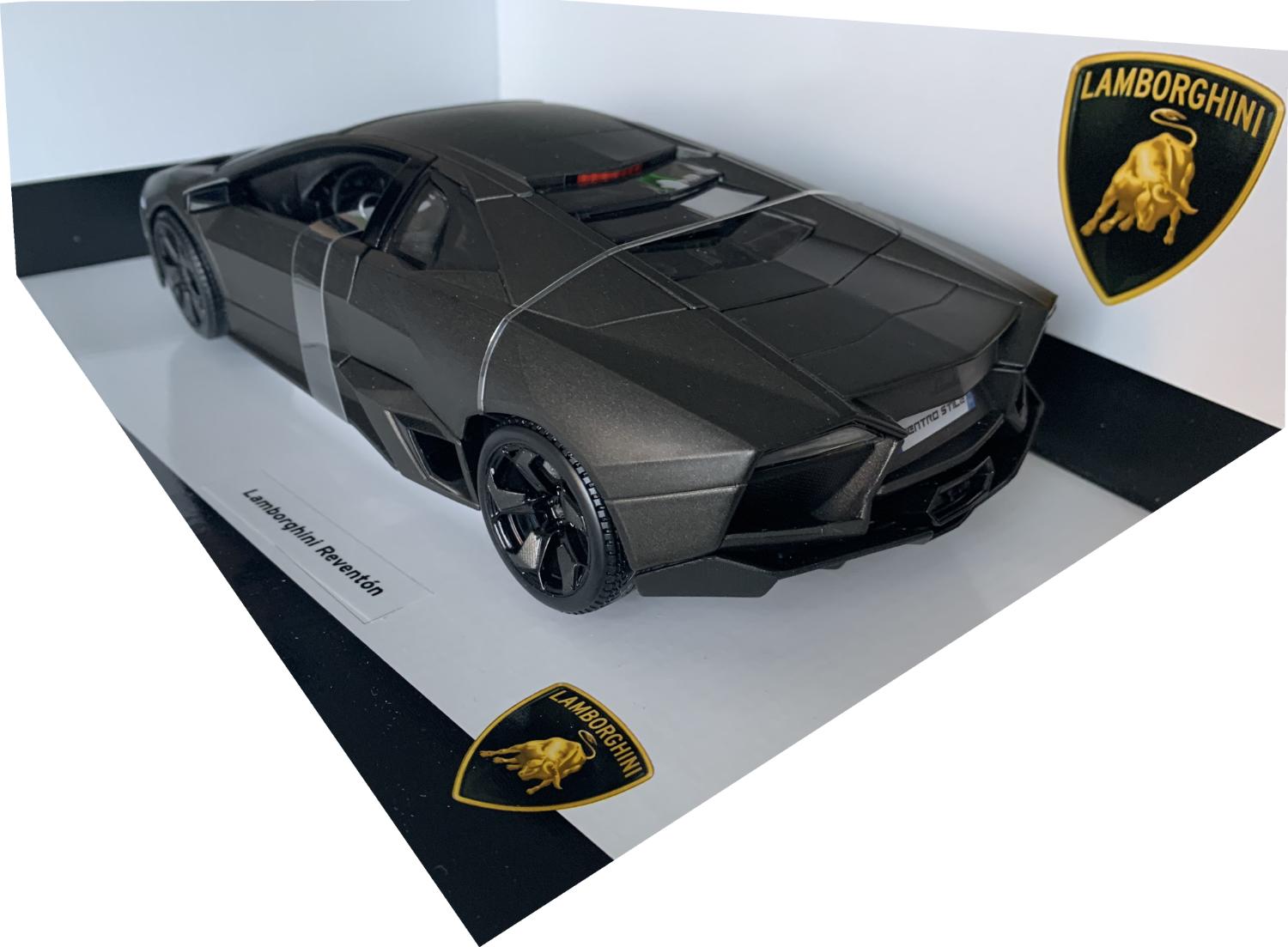 Lamborghini Reventon in metallic grey 1:18 scale model from Bburago