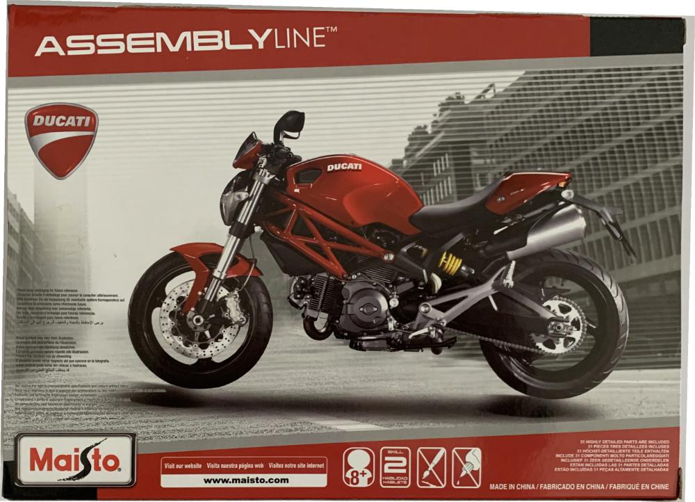 Ducati Monster 696 2011 in red 1:12 scale model kit from Maisto