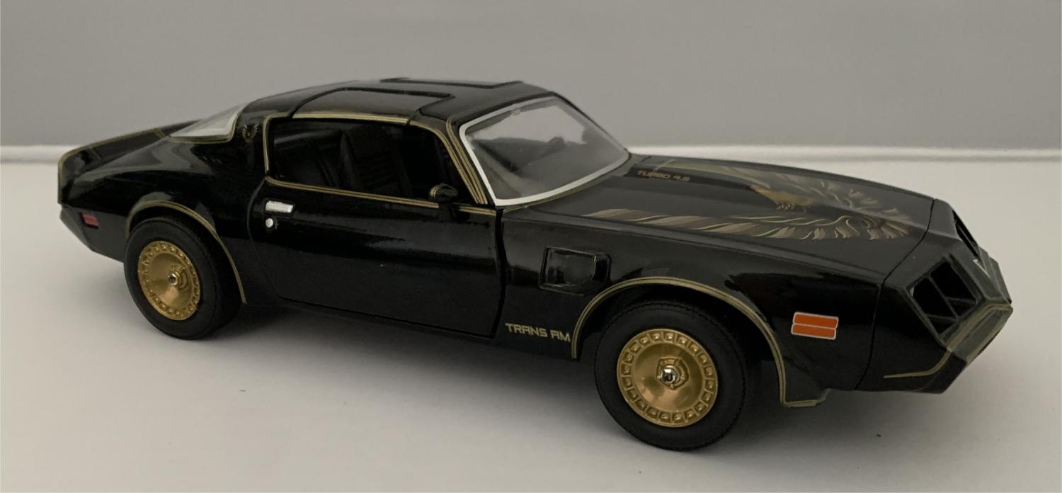 Pontiac Firebird T/A 1980 in black 1:24 scale model from Greenlight
