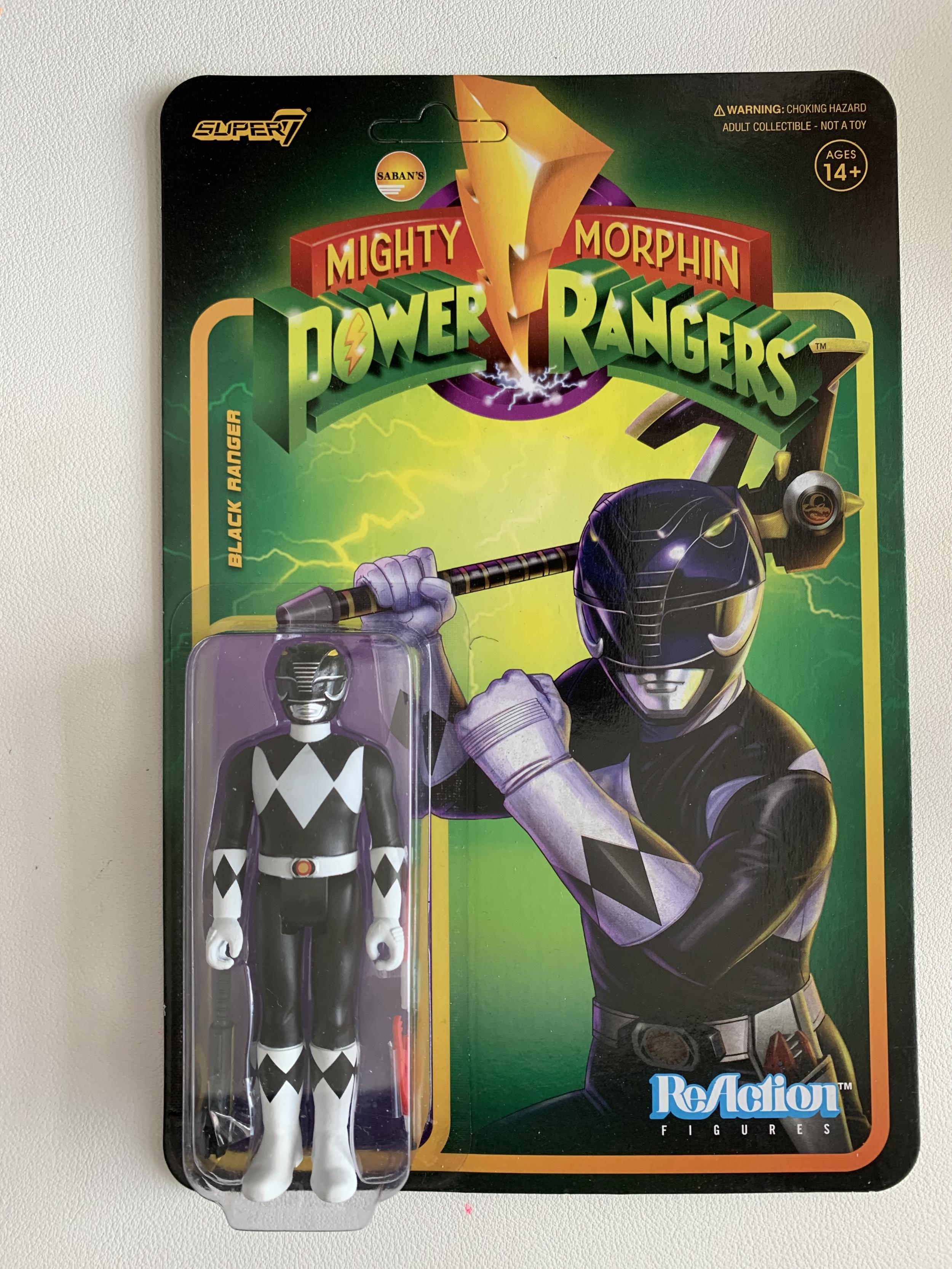 Black Ranger, ReAction figure Wave 2 from the TV series ‘Power Rangers’, Super7
