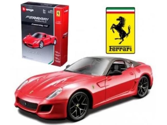 Ferrari 599 GTO Race & Play Assembly Kit in red 1:32 scale diecast model car kit from Bburago, 18-45203R