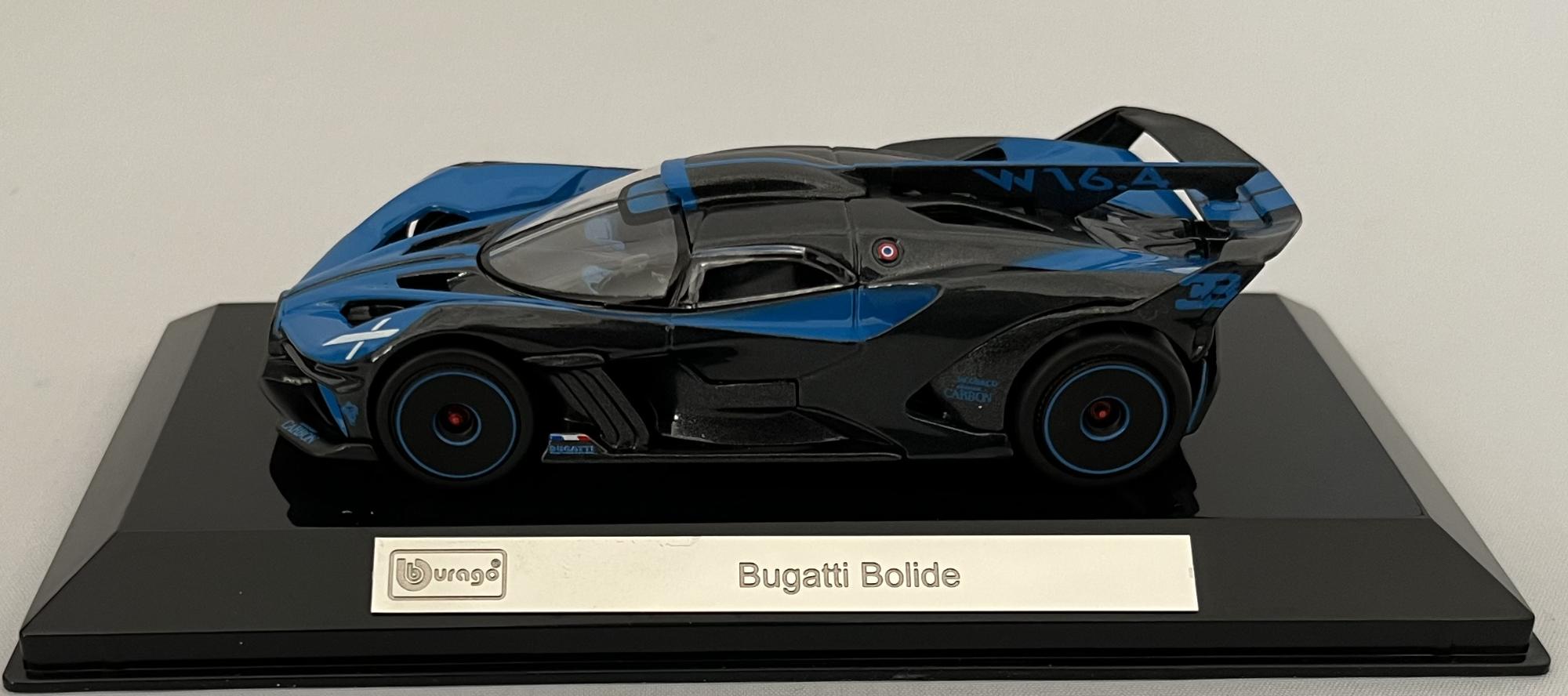 Bugatti Bolide in blue, 1 :43 scale diecast track day car model from ...