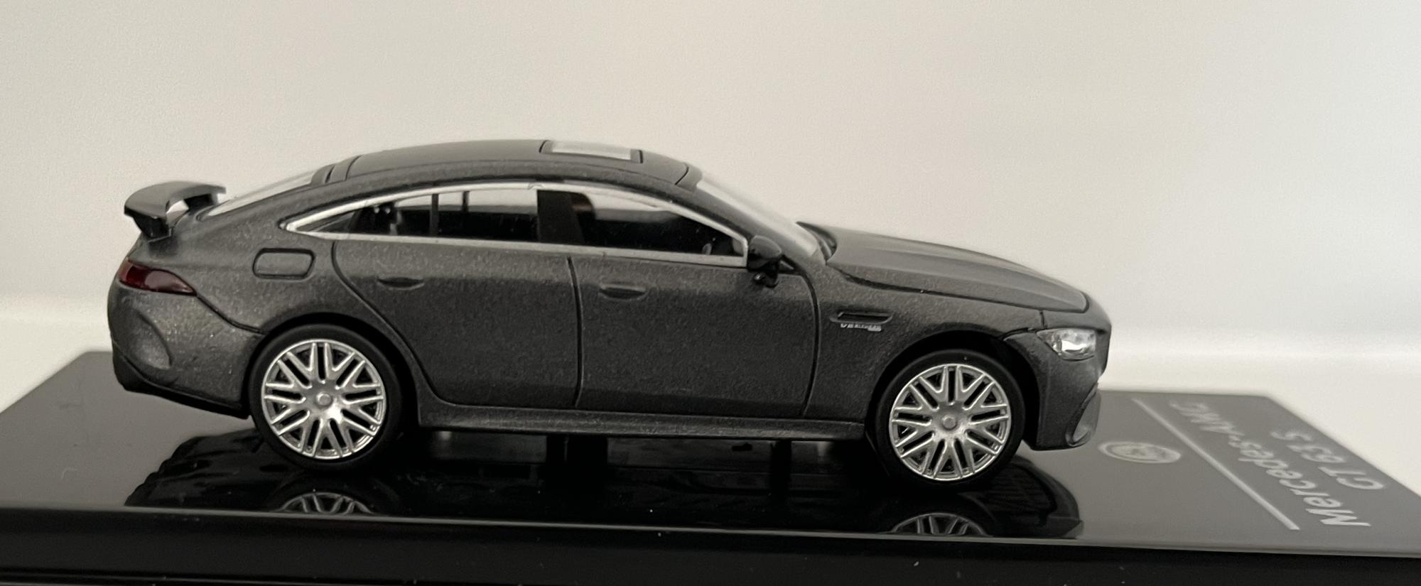 Mercedes AMG GT 63 S in matte grey 1:64 scale diecast car model from  Paragon Models,7.5cm long, PAR65282