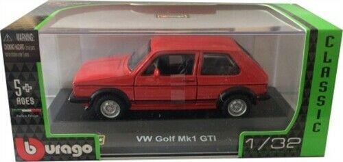 VW Golf GTi mark 1, 1979 in Red Bburago 1:32 scale diecast model