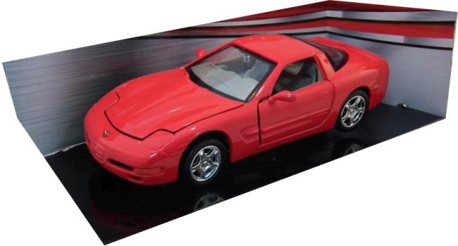 Chevrolet Corvette Hardtop 1997 in red 1:24 scale model from Motormax