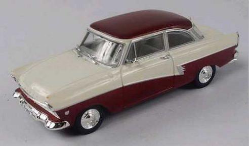 Ford 17M (P2) 1957 in dark red and white 1:43 scale model from whitebox