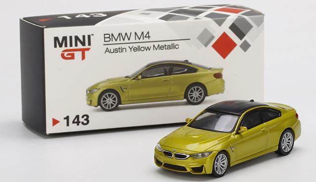 BMW M4 (F82) RHD in metallic austin yellow 1:64 scale diecast model from TSM Models