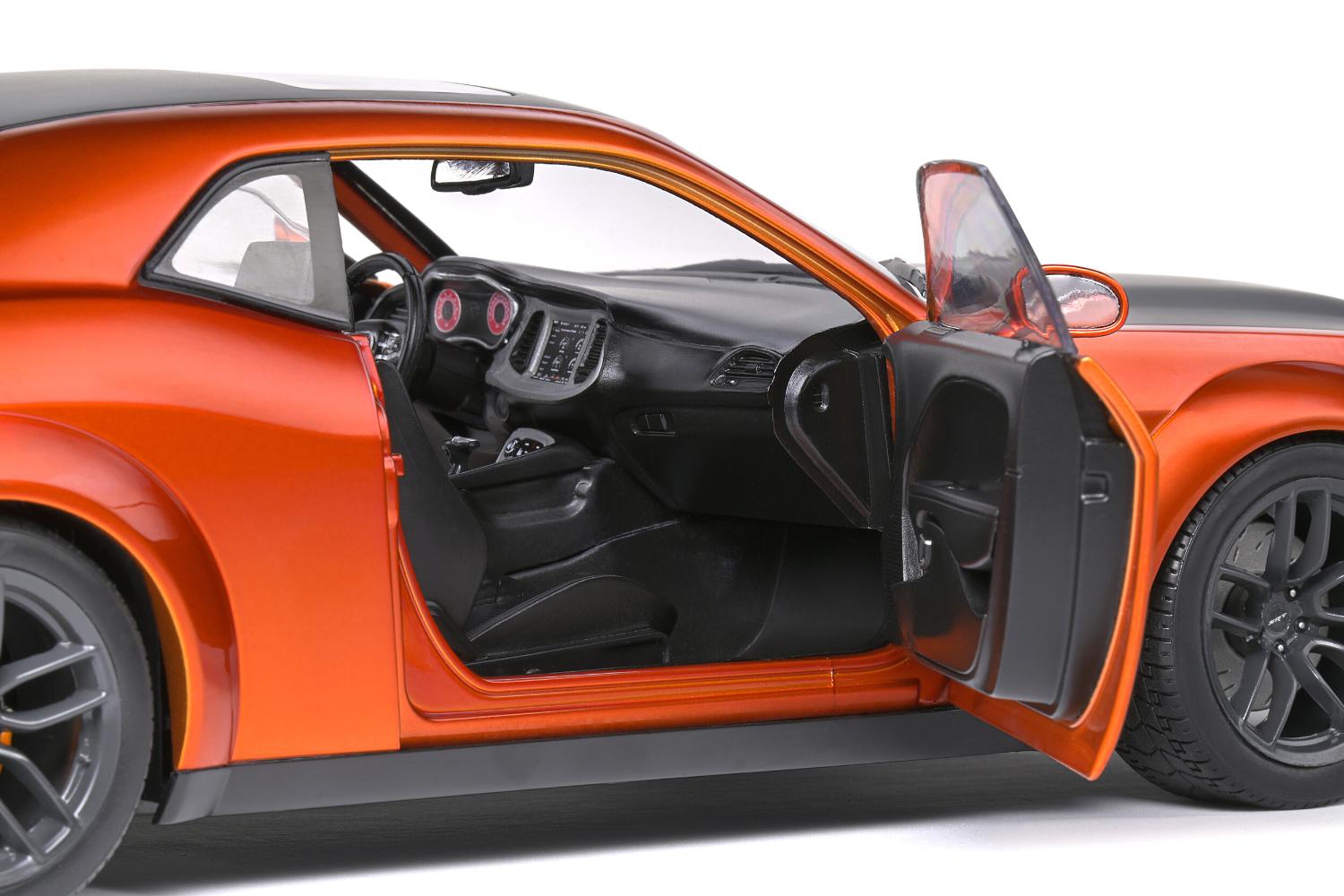 Dodge Challenger SRT Hellcat Redeye Widebody 2020 in metallic orange 1:18 scale model from Solido