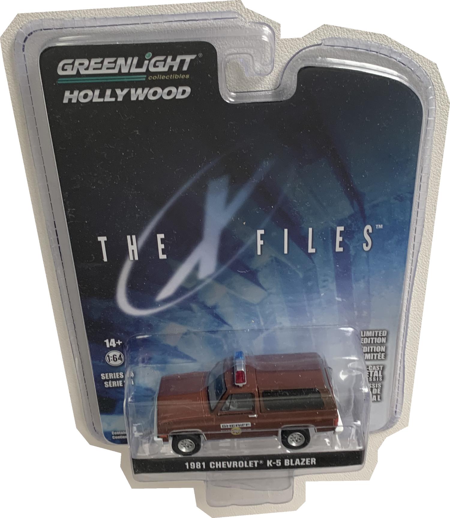 The X Files 1981 Chevrolet K-5 Blazer in brown 1:64 scale model from Greenlight, limited edition model