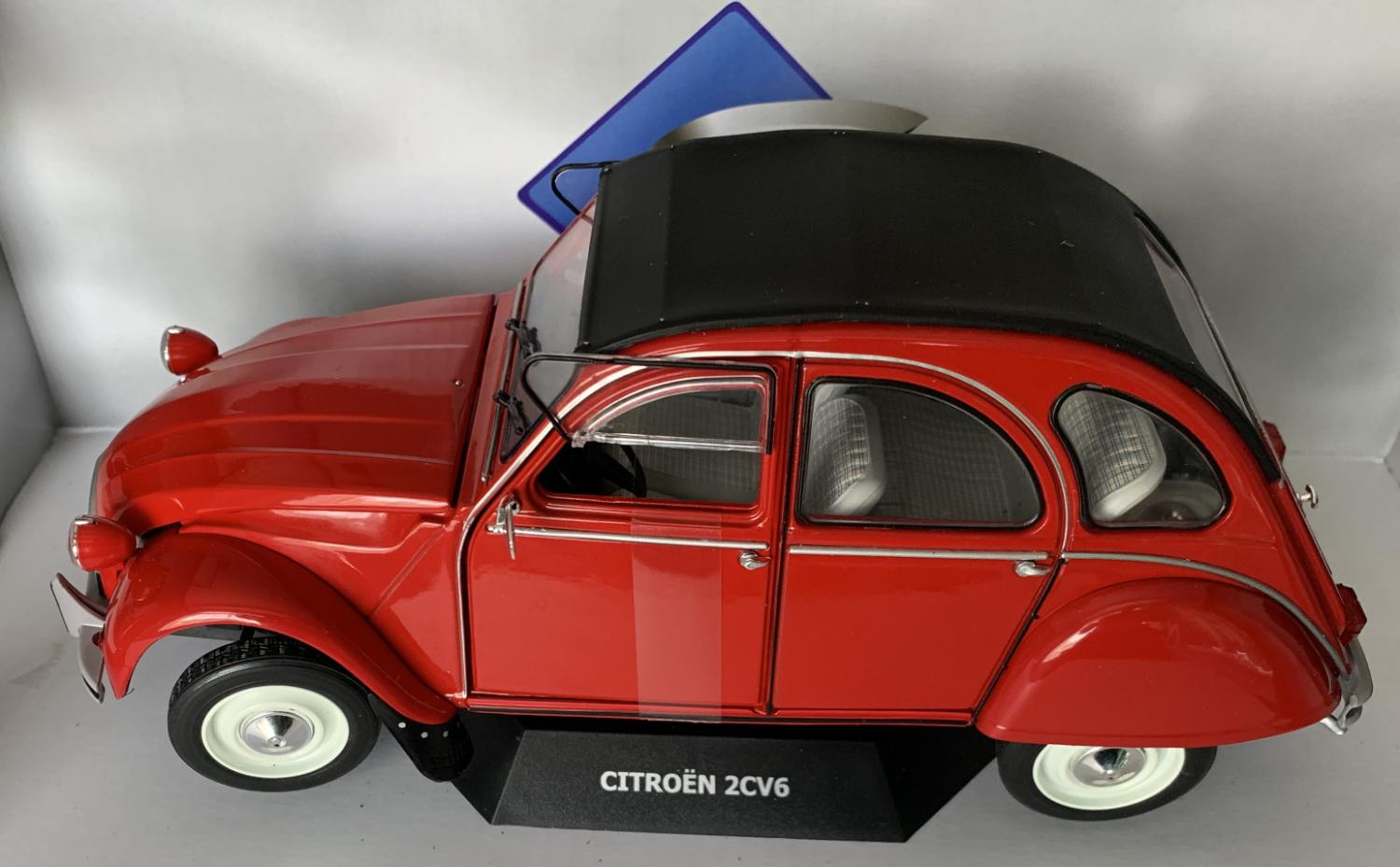 Citroen 2CV6 1982 in red 1:18 scale model from Solido