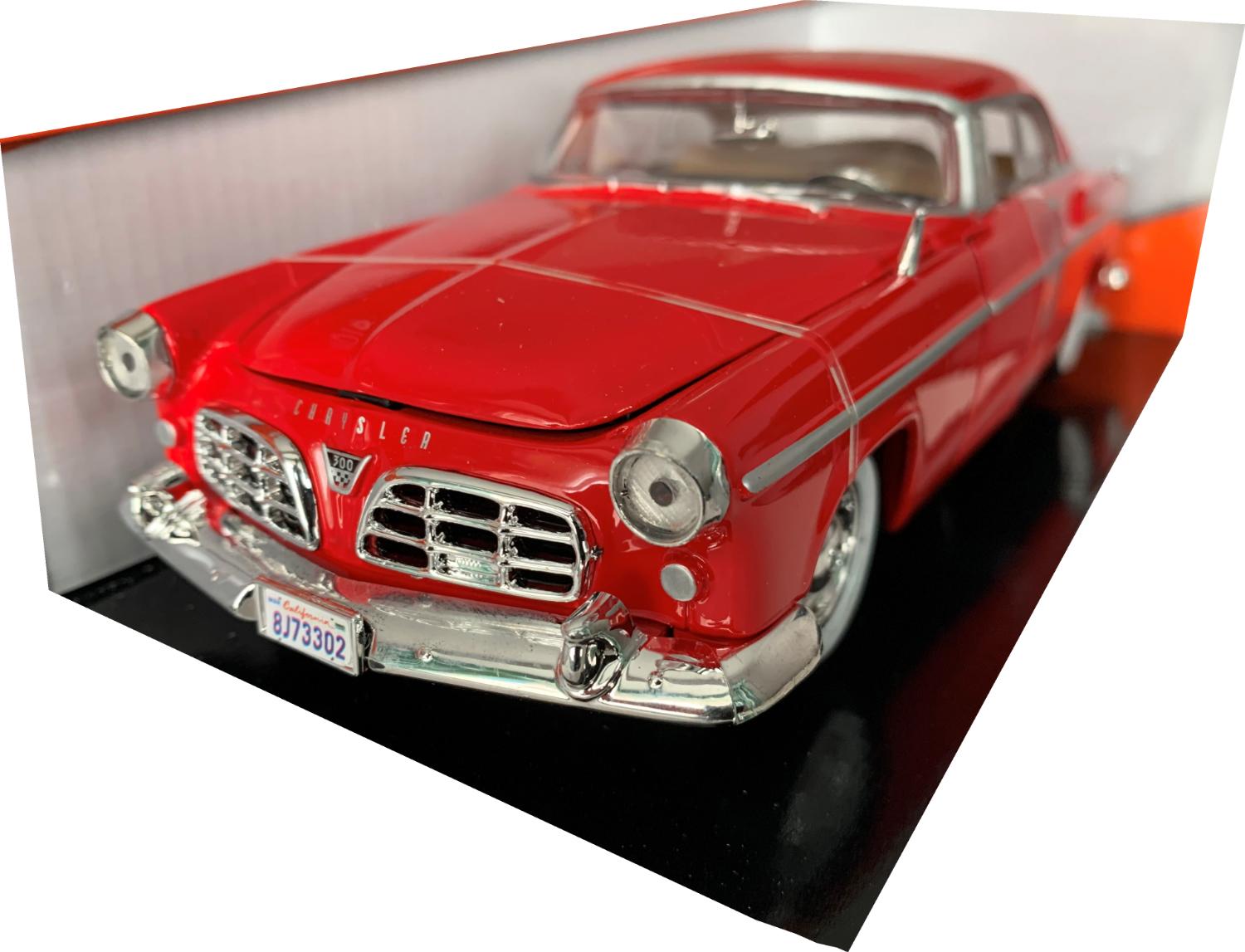 Chrysler C300 1955 in Red 1:24 scale diecast  car model from Motormax