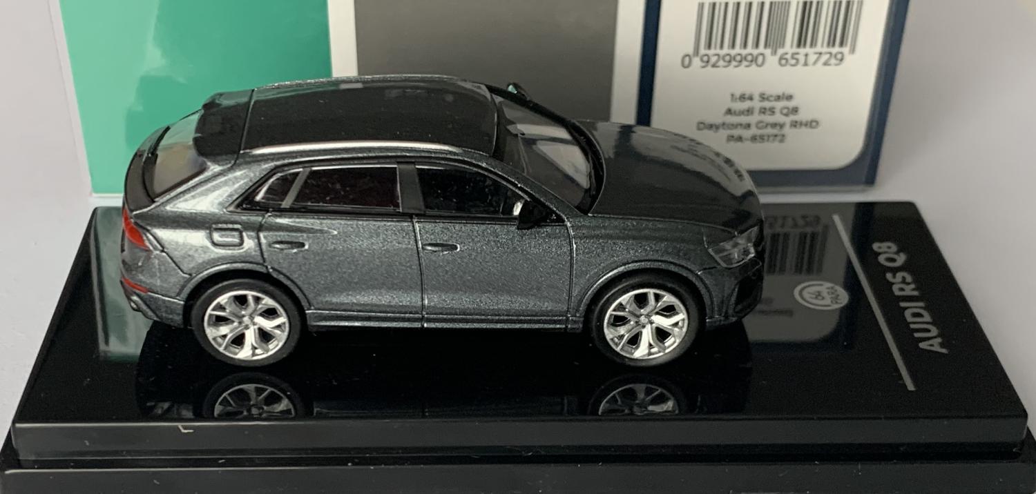 Audi RS Q8 in Daytona grey 1:64 scale model from Paragon Models
