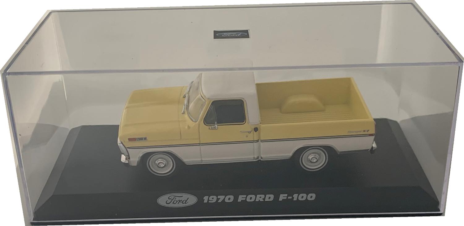 Ford F-100 1970 in yellow / white 1:43 scale model from Greenlight