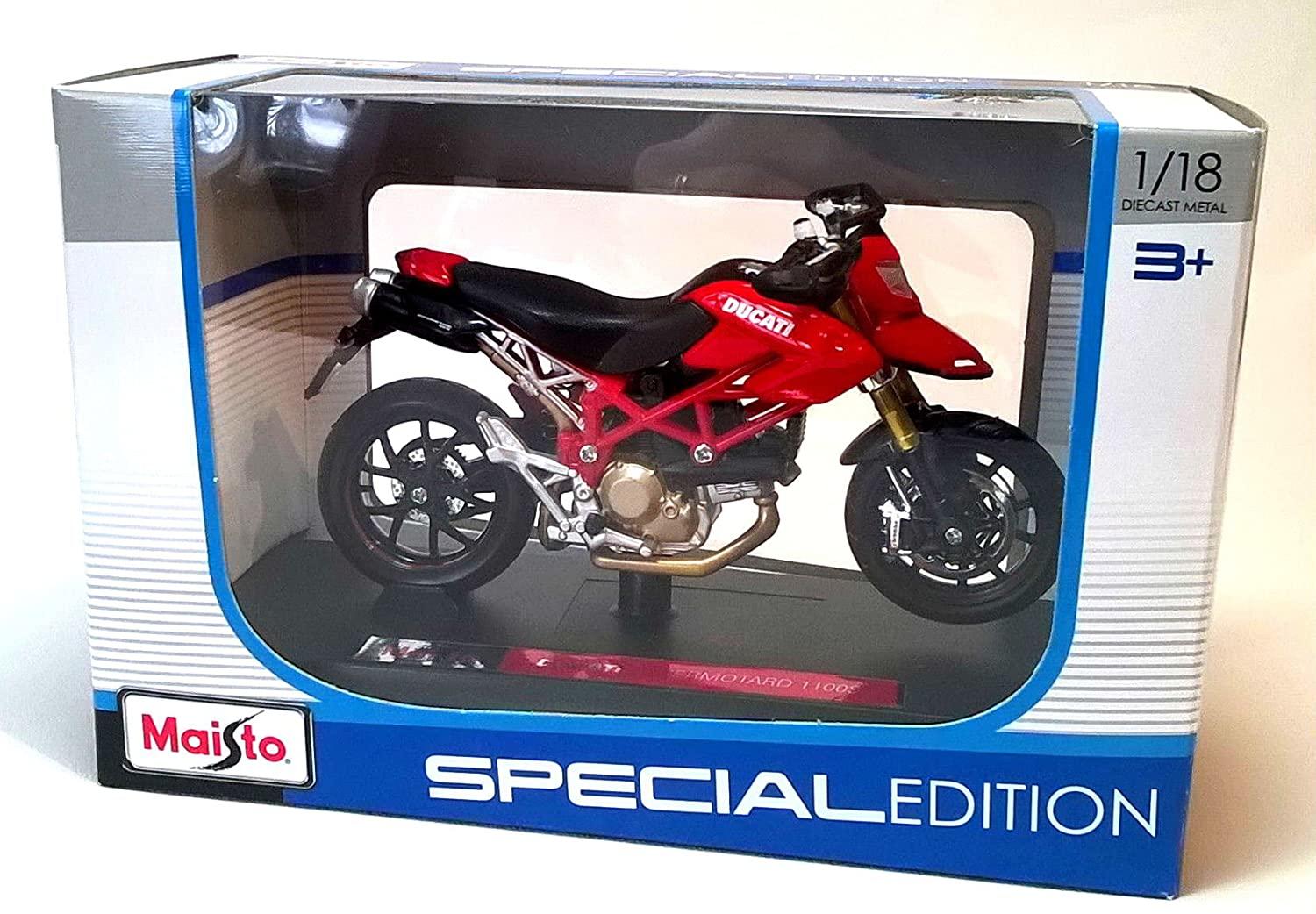 Ducati Hypermotard 1100S in red 1:18 scale from Maisto