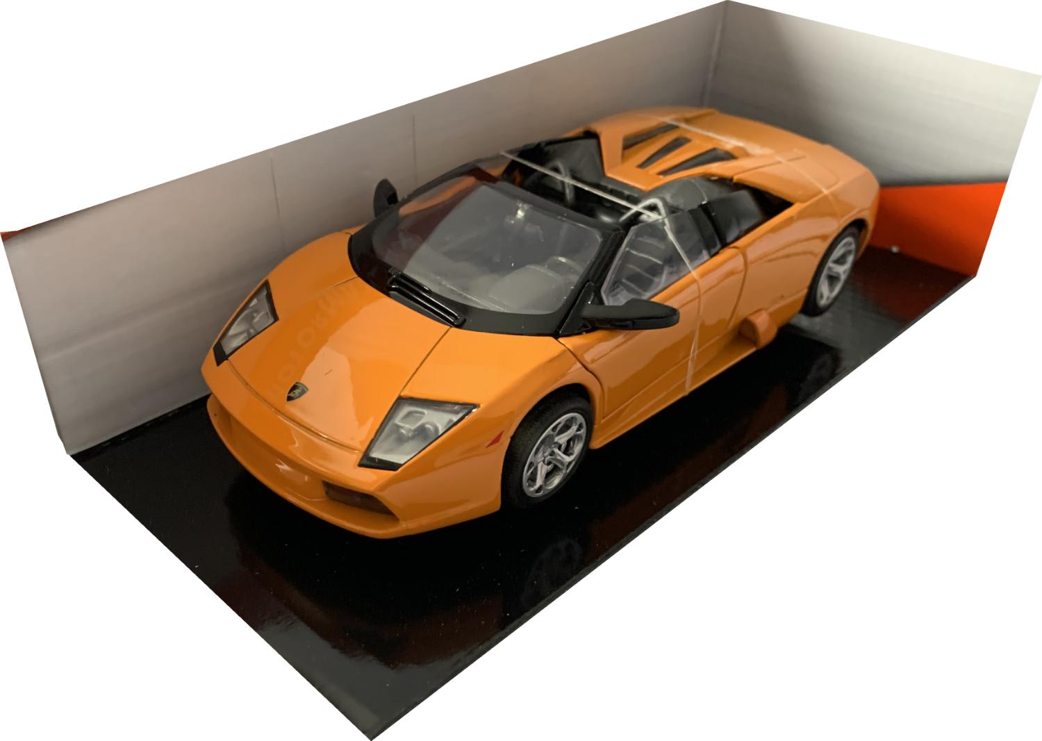 Lamborghini Murcielago Roadster in orange 1:24 scale model from motormax