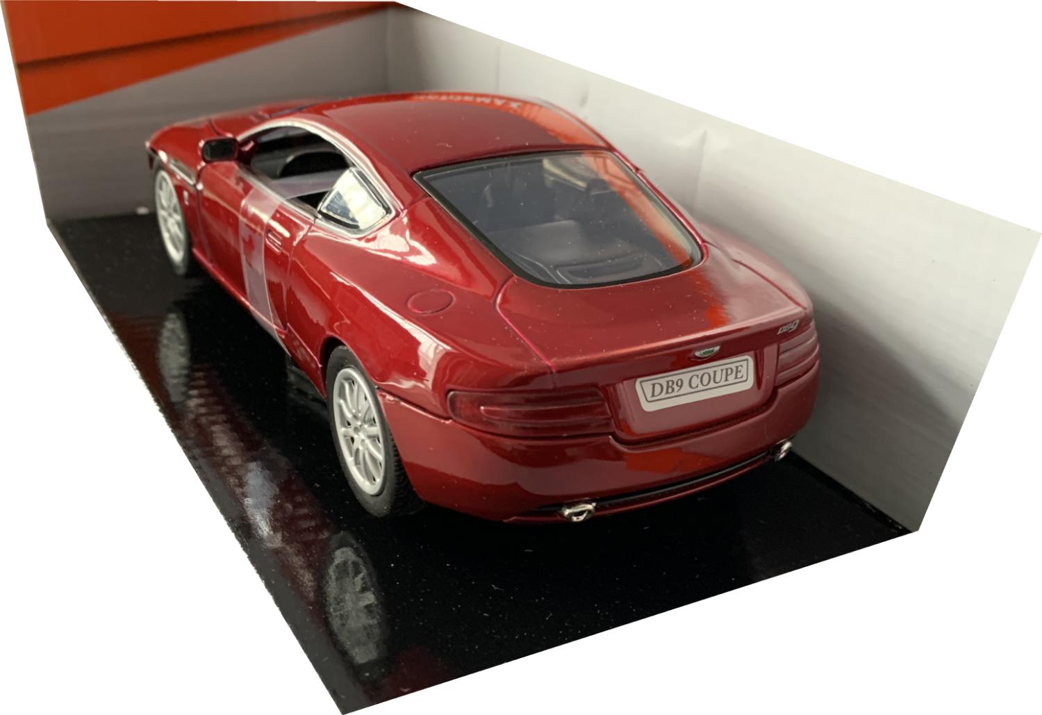 Aston Martin DB9 Coupe in magma red 1:24 scale model from Motormax