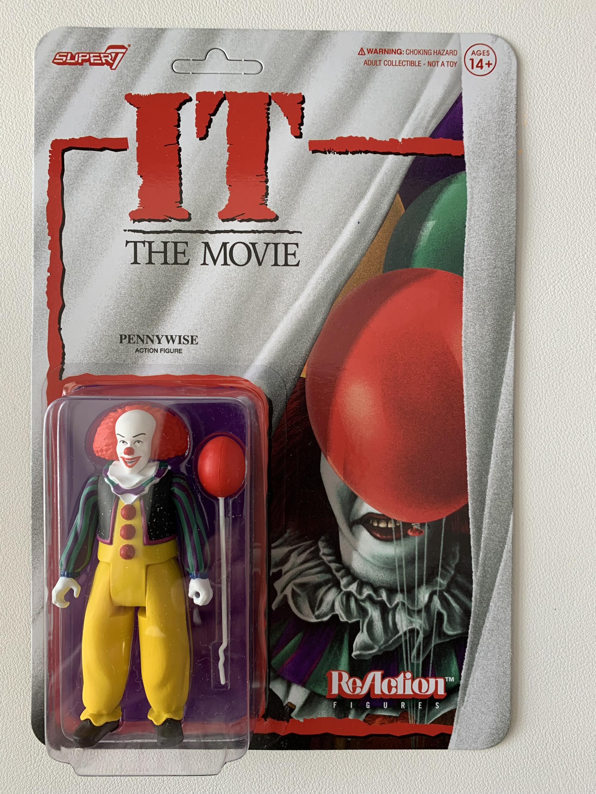 IT Pennywise Clown, ReAction Figure from ‘IT The Movie’ made by Super7