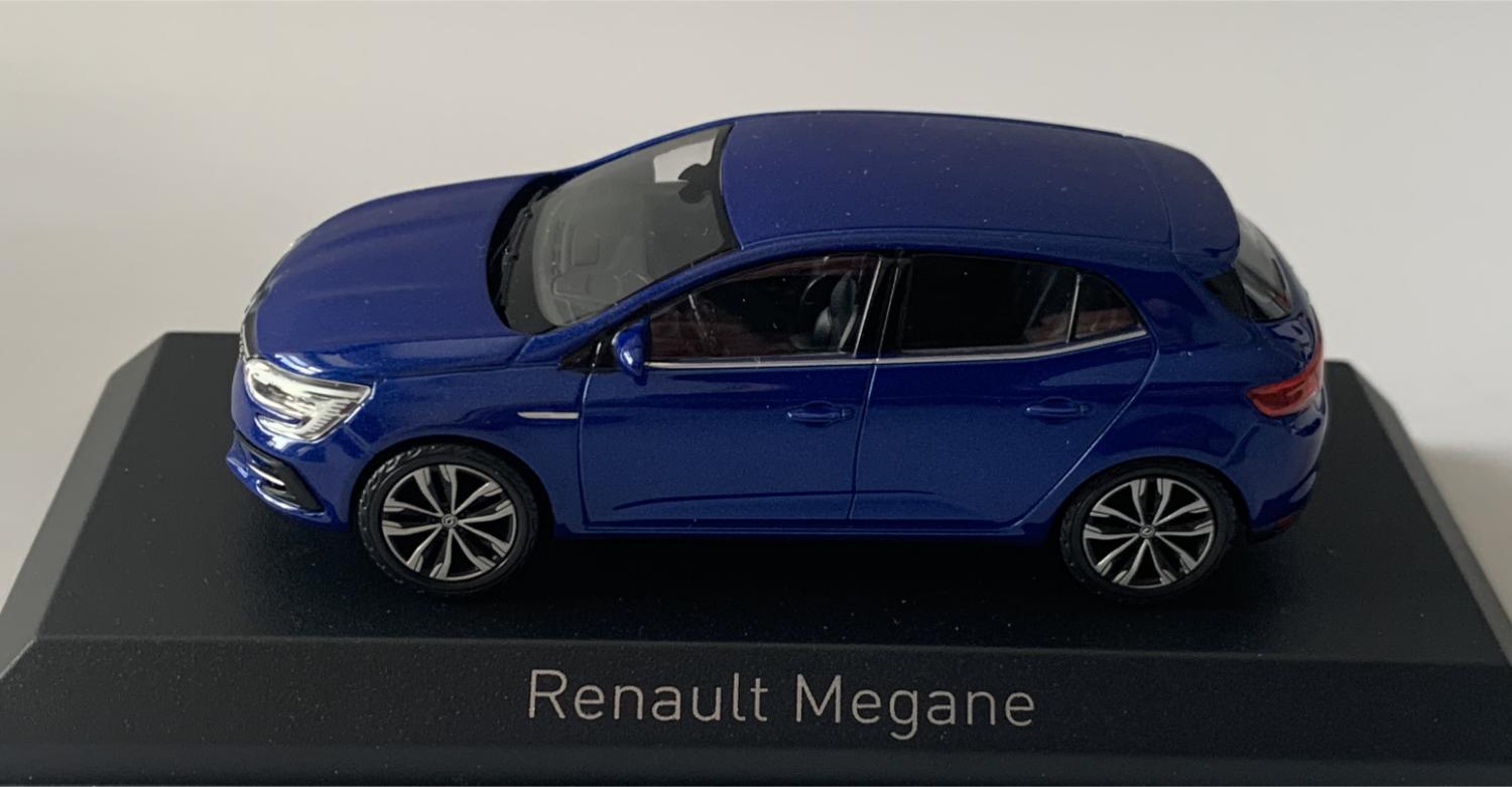 Renault Megane 2020 in iron blue 1:43 scale diecast car  model from Norev, 517673