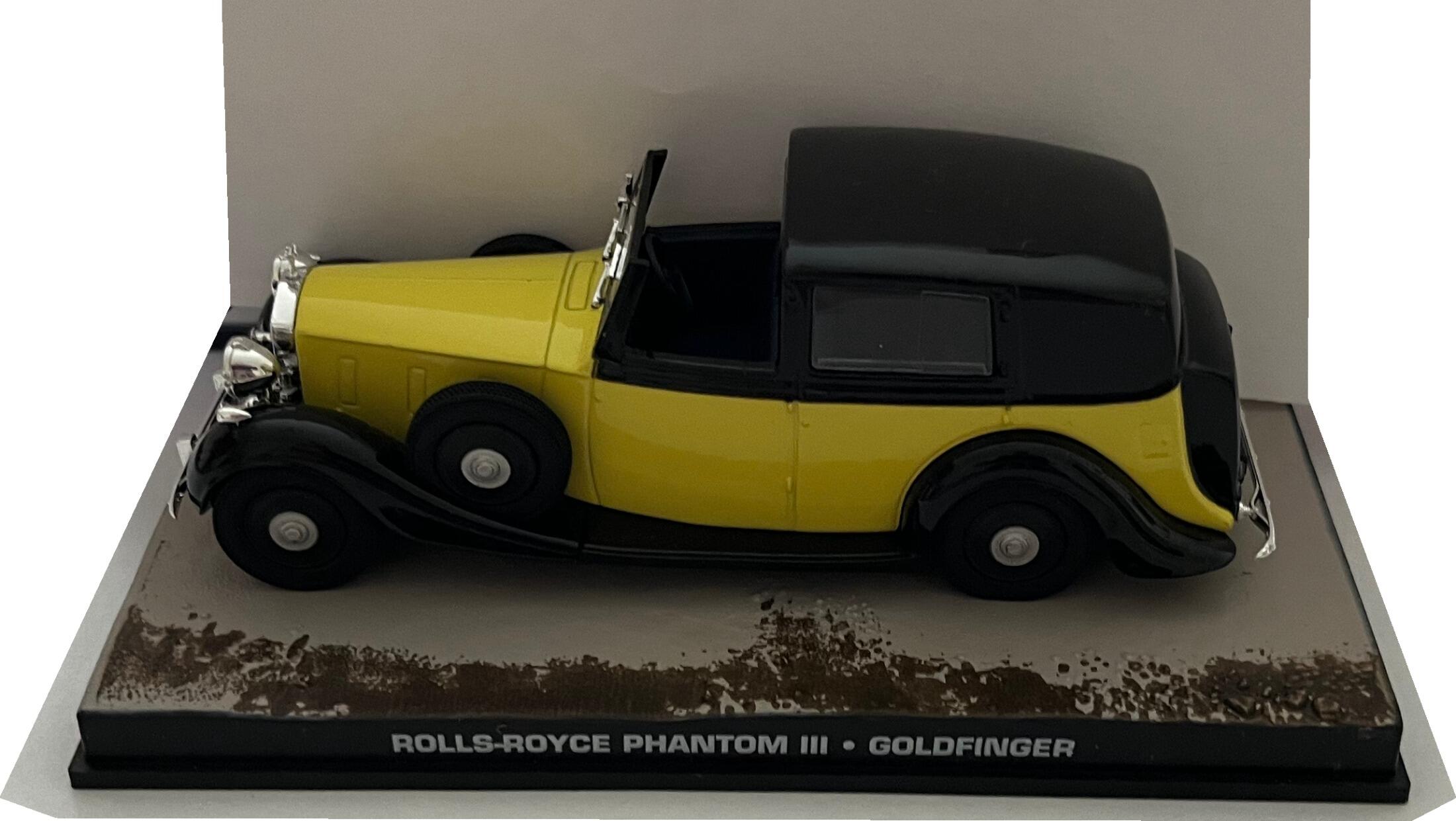 James Bond Rolls Royce Phantom III from Goldfinger, 1:43 scale diecast model 007 classic car, DY097