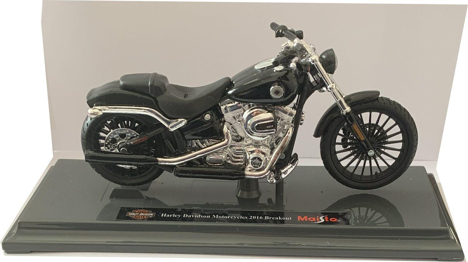 Harley Davidson 2016 Breakout in black 1:18 scale model from Maisto