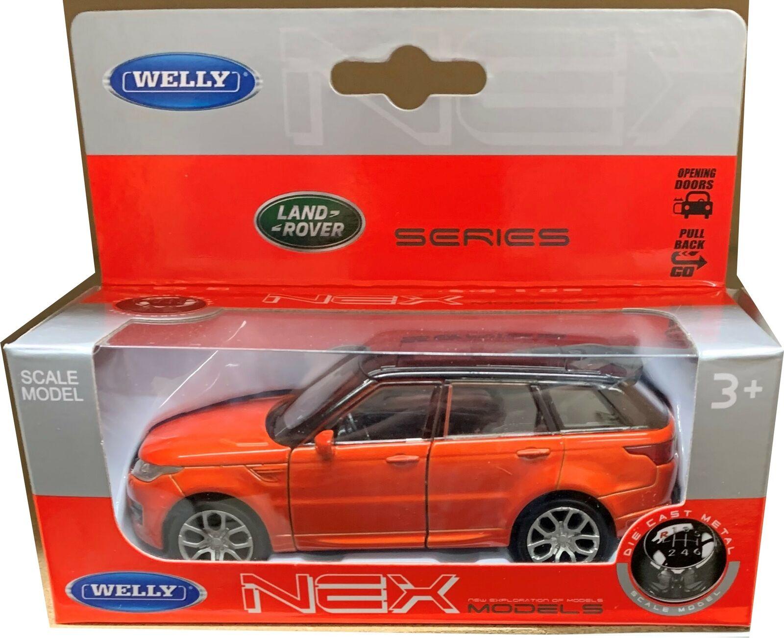 Range Rover Sport in red / black 1:43 scale diecast model from Welly