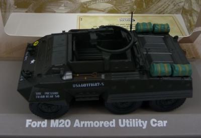 Ford M20 Armored Utility Car in dark green 1:43 scale model from Atlas Editions