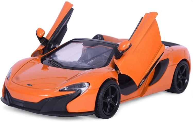 McLaren 650S Spider in metallic orange 1:24 scale model from Motormax, MMX79326O