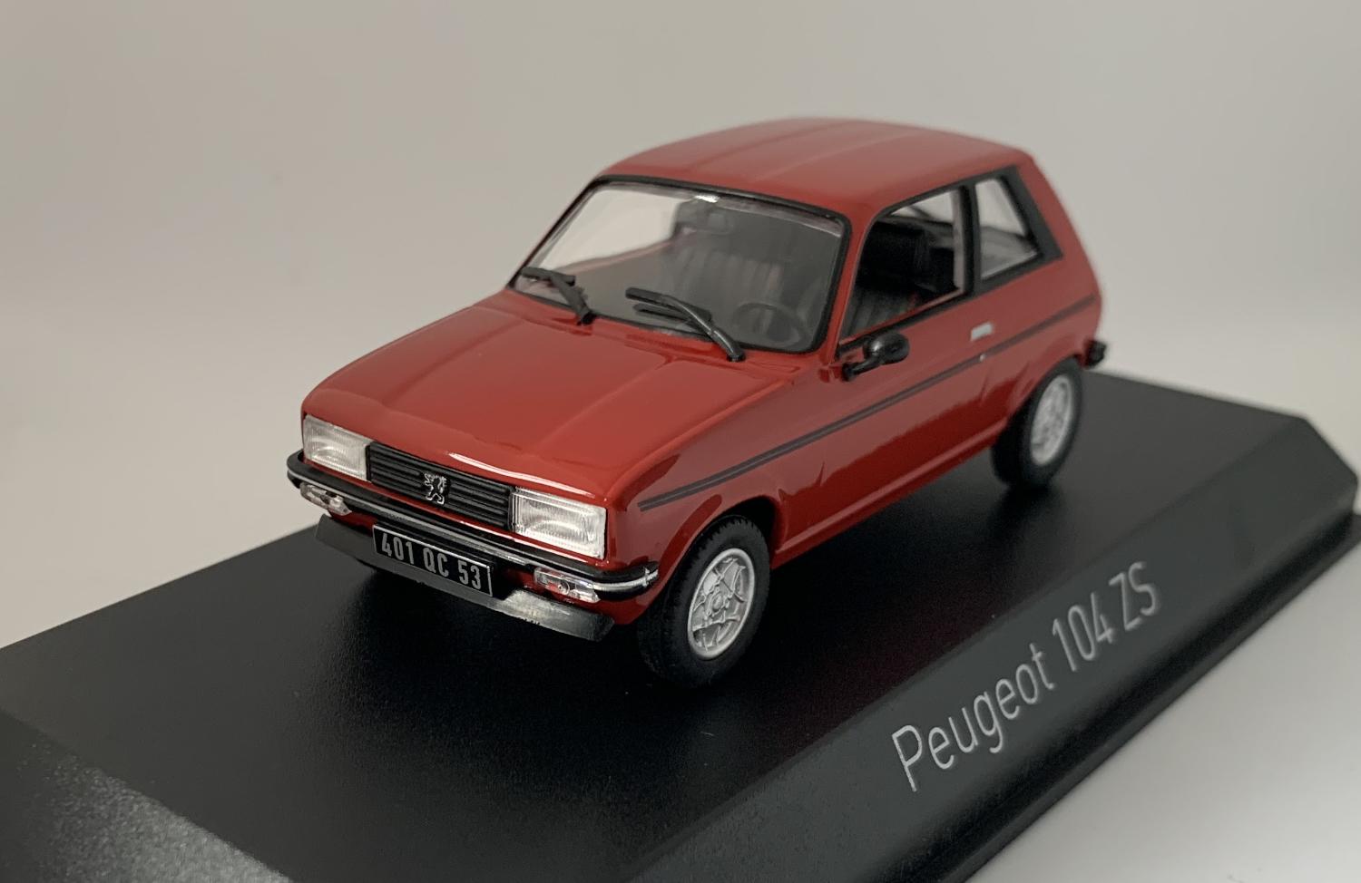 Peugeot 104 ZS 1979 in persan red 1:43 scale model from Norev